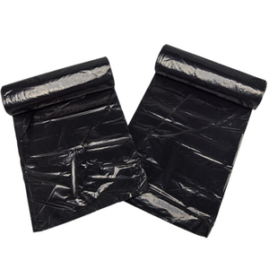 Black LDPE Coreless Trash Bags - 43"x47" - 100 Bags - 1.3 mil - Black - 434713MBLKLDTL - AssurePak