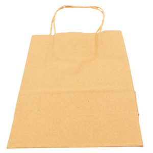 Paper Bags - Handle Bags - Kraft Color - Flat Handle 12"x7"x17" - 250 Bags - 74 LB Weight basis (110 GSM strong) Flat Handle. Packed in cases. - Kraft/Natural - 12717NKPAPFLATH - AssurePak