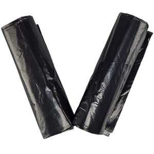 Black LDPE Coreless Trash Bags - 33"x39" - 100 Bags - 1.3 mil - Black - 333913MBLKLDTL - AssurePak