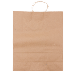 Paper Bags - Handle Bags - Kraft Color - 18"x7"x18.5" - 200 Bags - 74 LB Weight basis (110 GSM strong) Twisted Handle. Packed in cases. - Kraft/Natural - 18719NKPAPTHDL - AssurePak