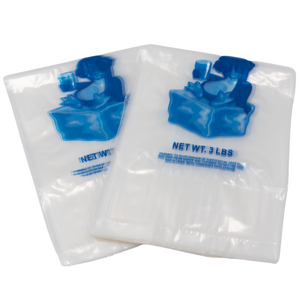 LDPE Ice Bags - 6"x19" - 1000 Bags - 1.25 mil - Clear - 3LBICELDWF - AssurePak