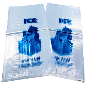 LDPE Ice Bags - 14"x27" - 250 Bags - 2.30 mil - Clear - 20LBICELDWF-250 - AssurePak