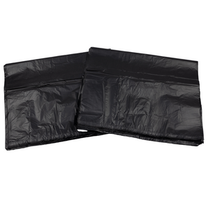 Black Unprinted HDPE T-Shirt Bags - 20"X10"X36" - 200 Bags - 22 microns - Black - 200HD201036 - AssurePak