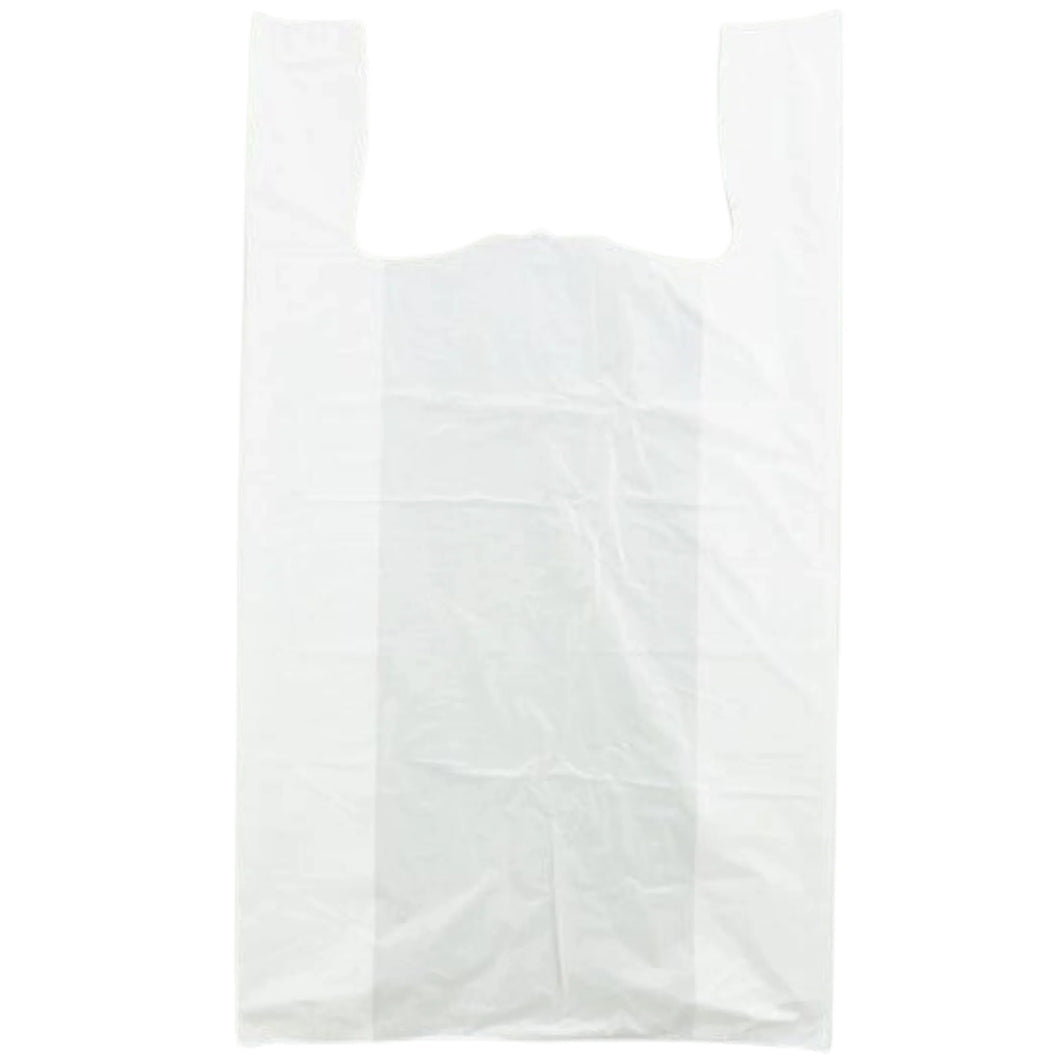 White Unprinted HDPE T-Shirt Bags - 17