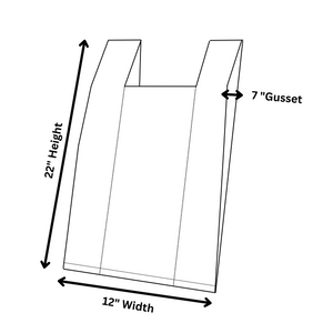 ASSUREPAK INC. - Green Reusable/Eco-Friendly LDPE T-Shirt - 1/6 BBL 12"X7"X22" - 150 Bags - 57 Micron (2.25 mil) - Green - GRNLD40REC225REU12722