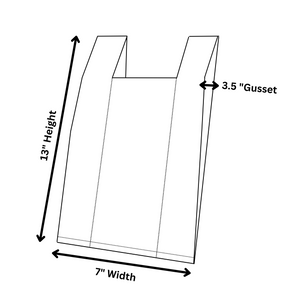 ASSUREPAK INC. - White 'Thank You' HDPE T-Shirt Bags - 1/12 BBL 7"X3.5"X13" - 1000 Bags - 13 microns - White - 10030