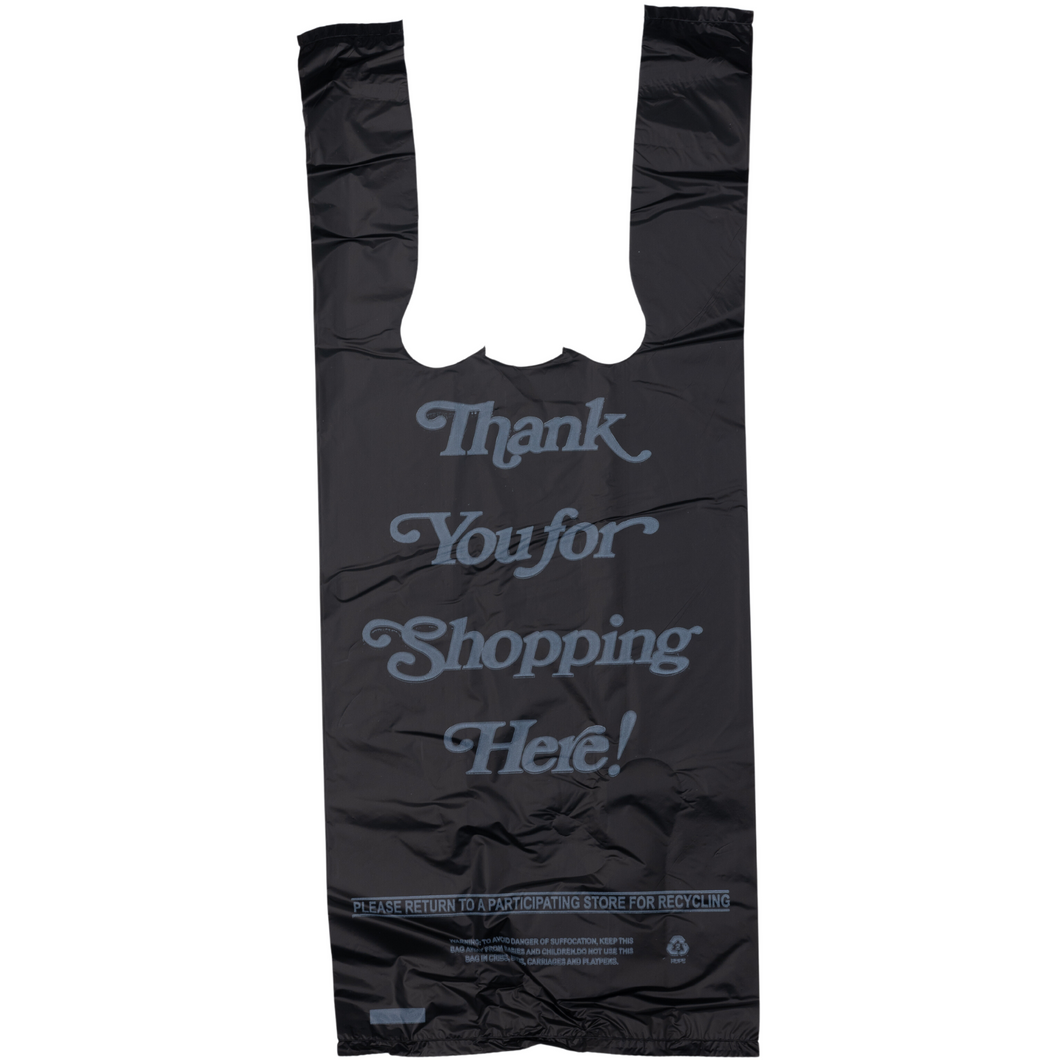 ASSUREPAK INC. - Black Printed HDPE Liquor T-Shirt Bags - 6