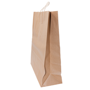 Paper Bags - Handle Bags - Kraft Color - 16"x6"x19" - 200 Bags - 74 LB Weight basis (110 GSM strong) Twisted Handle. Packed in cases. - Kraft/Natural - 16619NKPAPTHDL - AssurePak