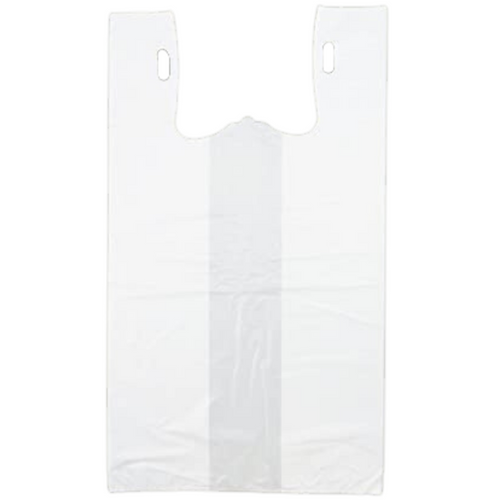 ASSUREPAK INC. - Easy Open - White Unprinted HDPE T-Shirt Bags - 1/5 BBL 13
