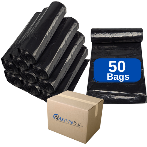 ASSUREPAK INC. - Black LDPE Coreless Trash Bags - 38