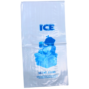 LDPE Ice Bags - 14"x27" - 250 Bags - 2.30 mil - Clear - 20LBICELDWF-250 - AssurePak