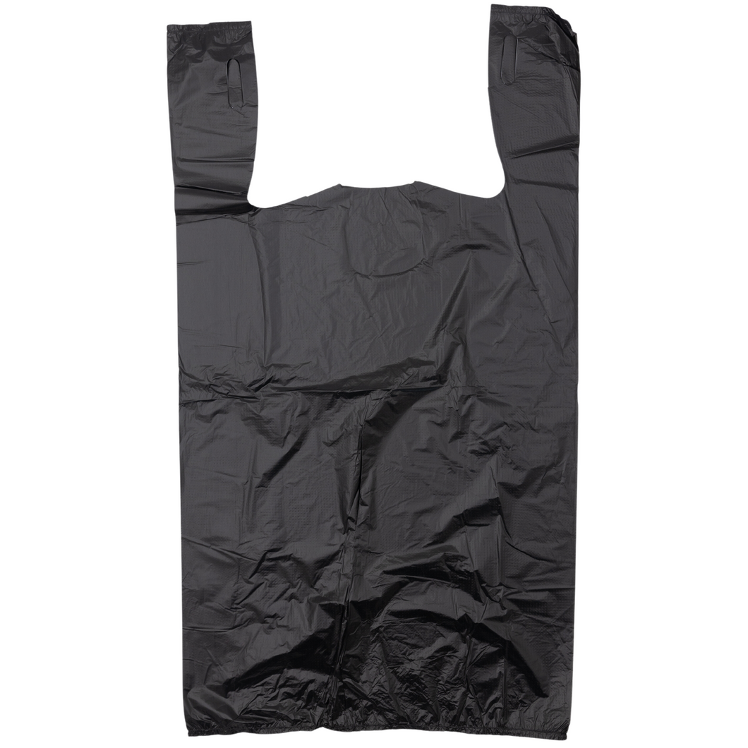 ASSUREPAK INC. - Black Unprinted HDPE T-Shirt Bags - 1/6 BBL 11.5