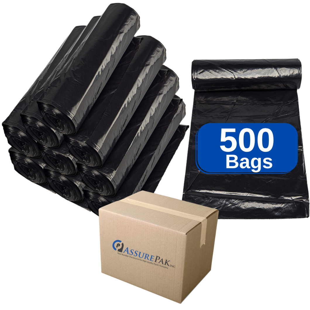 ASSUREPAK INC. - Black LDPE Coreless Trash Bags - 24