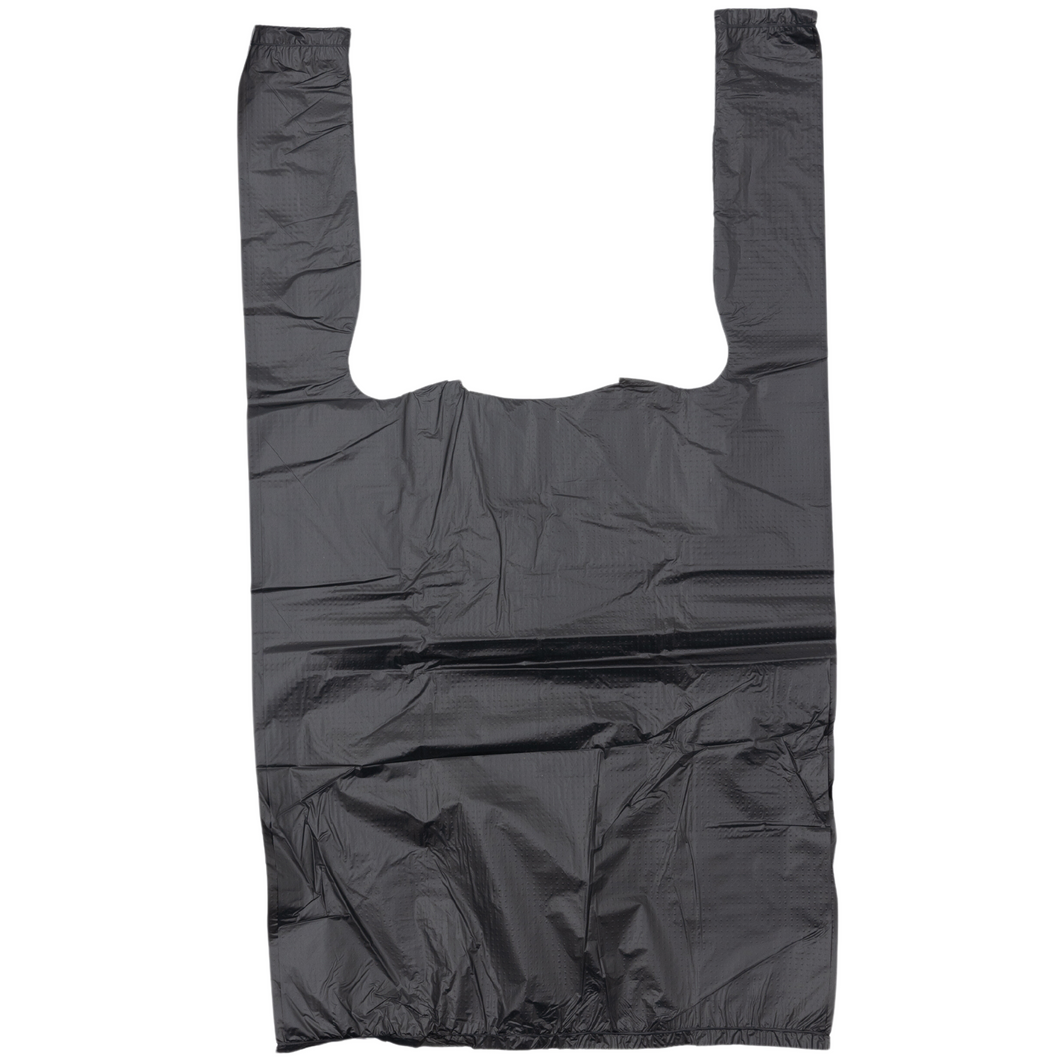 ASSUREPAK INC. - Black Unprinted HDPE T-Shirt Bags - 1/10 BBL 8