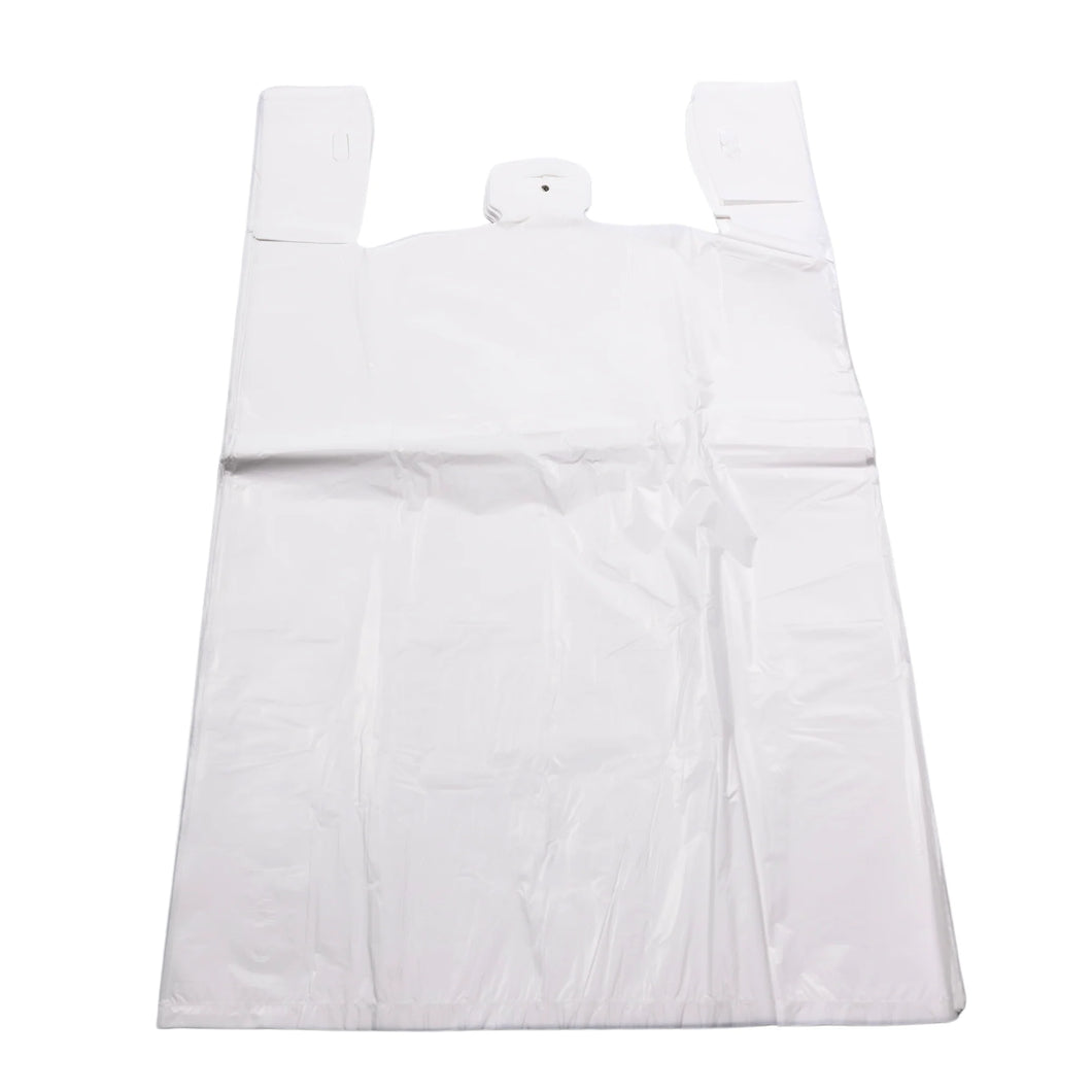 White Unprinted HDPE T-Shirt Bags - 16