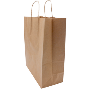 Paper Bags - Handle Bags - Kraft Color - 14"x10"x15.75" - 200 Bags - 74 LB Weight basis (110 GSM strong) Twisted Handle. Packed in cases. - Kraft/Natural - 141016NKPAPTHDL - AssurePak