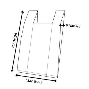 ASSUREPAK INC. - White Reusable/Eco-Friendly LDPE T-Shirt - 1/6 BBL 11.5"X6.5"X21" - 150 Bags - 101 Micron (4.0 mil) - White - WHLD40REC4MREU1221