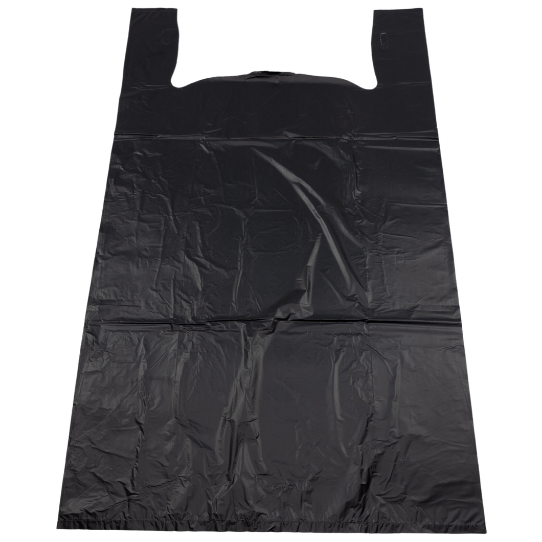 ASSUREPAK INC. - Black Unprinted HDPE T-Shirt Bags - 20