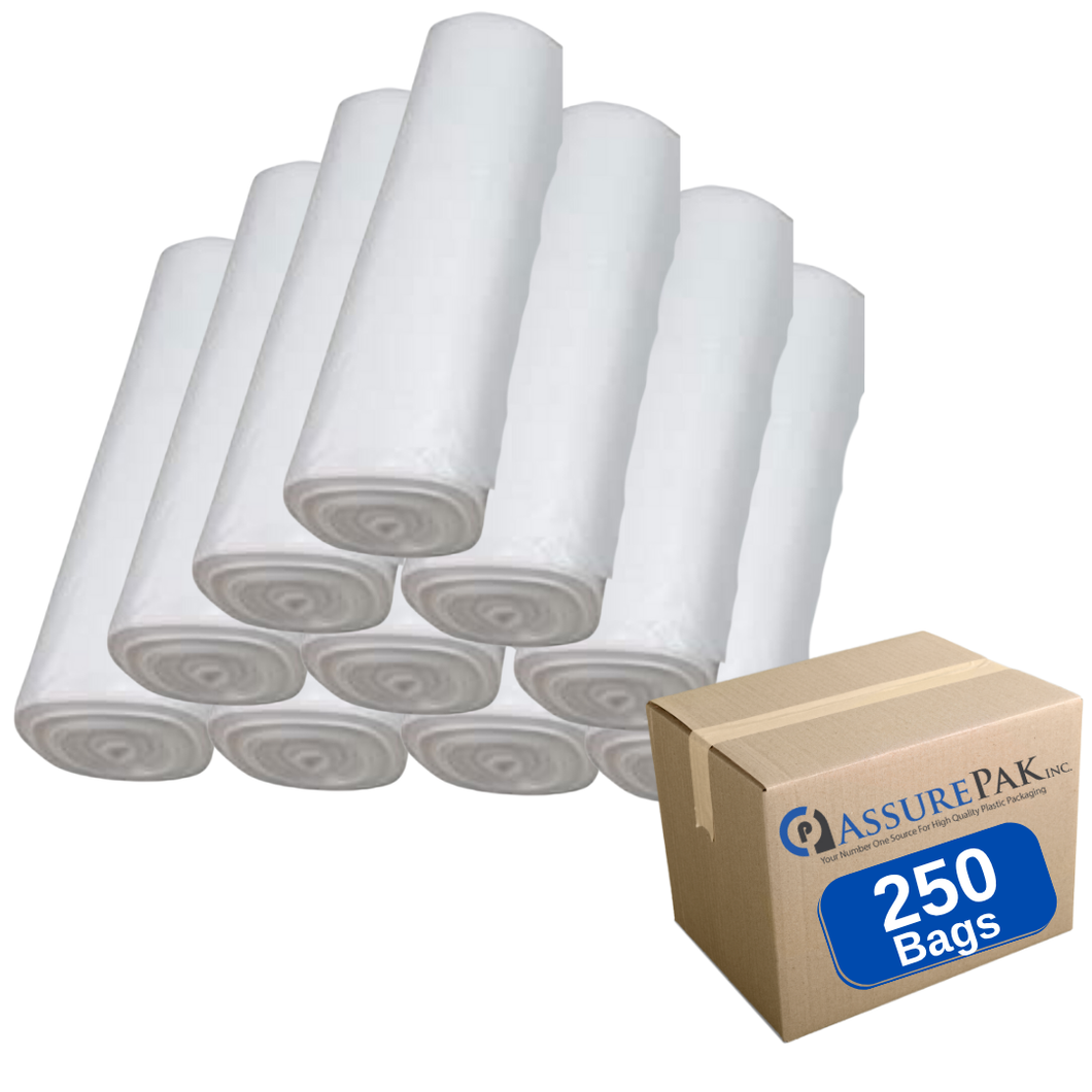 ASSUREPAK INC. - Clear (Natural Color) HDPE Coreless Trash Liners - 33