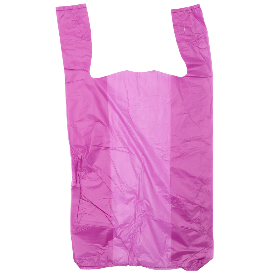 Easy Open - Colored Unprinted HDPE T-Shirt Bags - 1/6 BBL 11.5