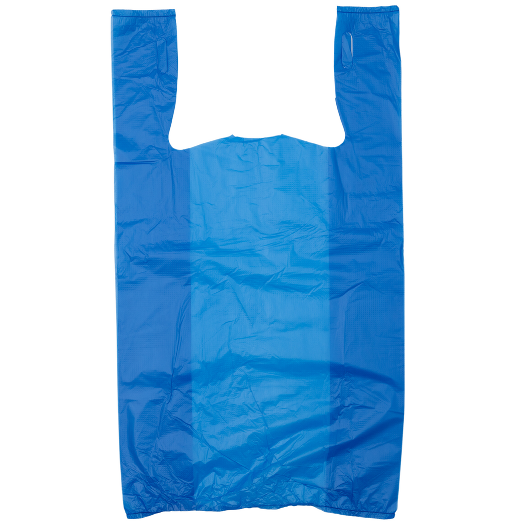 Colored Unprinted HDPE T-Shirt Bags - 1/6 BBL 11.5