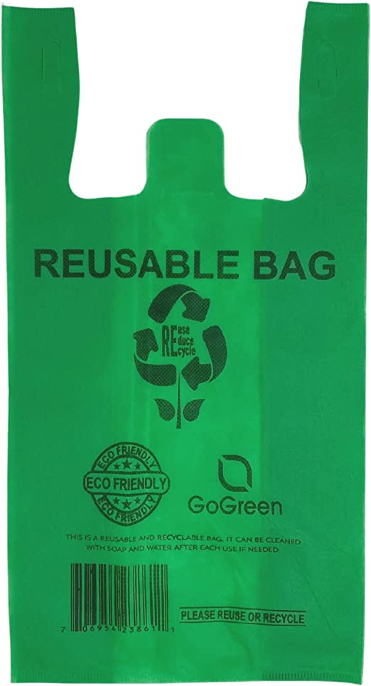 Green PP Non Woven Reusable Bags - 1/8 BBL 10