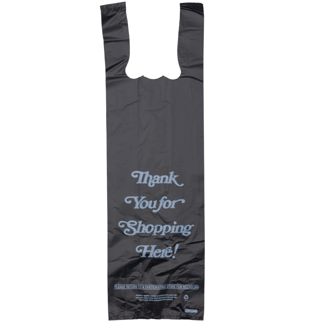 ASSUREPAK INC. - Black Printed HDPE Liquor T-Shirt Bags - 6