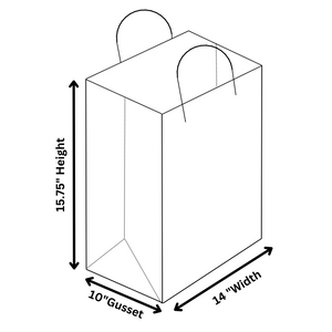 Paper Bags - Handle Bags - Kraft Color - 14"x10"x15.75" - 200 Bags - 74 LB Weight basis (110 GSM strong) Twisted Handle. Packed in cases. - Kraft/Natural - 141016NKPAPTHDL - AssurePak