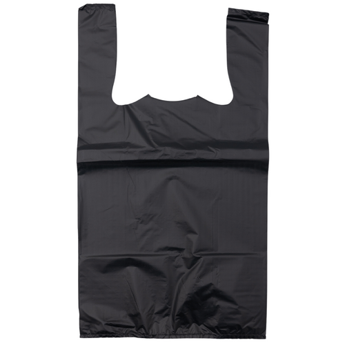 ASSUREPAK INC. - Black Unprinted HDPE T-Shirt Bags - 1/8 BBL 10