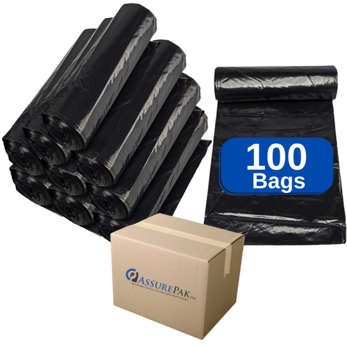 ASSUREPAK INC. - Black LDPE Coreless Trash Bags - 38