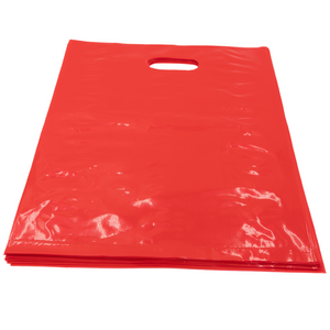ASSUREPAK INC. - LDPE Die Cut Merchandies Bags - 12"x15" - 500 Bags - 1.5 mil - Red - 1215DCRED