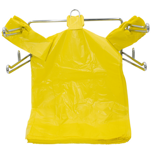 Colored Unprinted HDPE T-Shirt Bags - 1/6 BBL 11.5"X6"X21" - 1000 Bags - 13 microns - Yellow - LOOP-YELLOW - AssurePak
