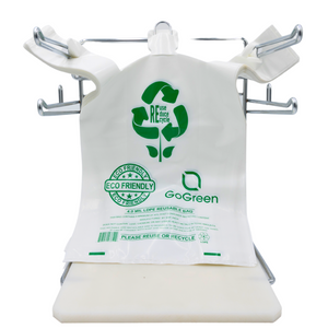ASSUREPAK INC. - White Reusable/Eco-Friendly LDPE T-Shirt - 1/6 BBL 11.5"X6.5"X21" - 150 Bags - 101 Micron (4.0 mil) - White - WHLD40REC4MREU1221