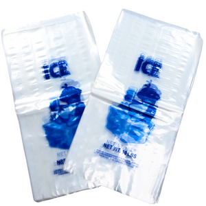 LDPE Ice Bags - 11.5"x22" - 500 Bags - 1.45 mil - Clear - 10LBICELDWF-500 - AssurePak