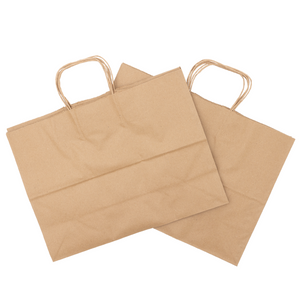 ASSUREPAK INC. - Paper Bags - Handle Bags - Kraft Color - 16"x6"x12" - 250 Bags - 74 LB Weight basis (110 GSM strong) Twisted Handle. Packed in cases. - Kraft/Natural - 16612NKPAPTHDL