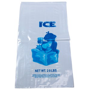 LDPE Ice Bags - 14"x27" - 250 Bags - 2.30 mil - Clear - 20LBICELDWF-250 - AssurePak