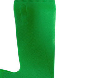 Green PP Non Woven Reusable Bags - 1/6 BBL 12"X7"X22" - 100 Bags - 40 GSM - Green - 12722GRNPPNWRB40 - AssurePak