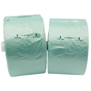 Narrow Profile Produce Roll Bags - 16"X28" - 1900 Bags - 8 microns - Green Tint - 1628NPPROD8M-EXTC - AssurePak