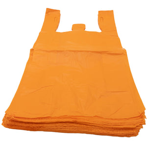 ASSUREPAK INC. - Easy Open - Colored Unprinted HDPE T-Shirt Bags - 1/6 BBL 11.5"X6"X21" - 1000 Bags - 13 microns - Orange - LOOP-ORANGE-EO
