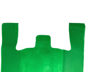 Green PP Non Woven Reusable Bags - 1/6 BBL 12"X7"X22" - 100 Bags - 40 GSM - Green - 12722GRNPPNWRB40 - AssurePak