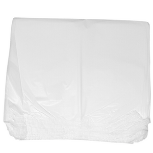 Easy Open - White Unprinted HDPE T-Shirt Bags - 1/5 BBL 13"X10"X23" - 500 Bags - 14 microns - White - P5SD100131023-EO - AssurePak