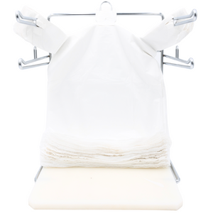 ASSUREPAK INC. - White Unprinted HDPE T-Shirt Bags - 1/6 BBL 11.5"X6"X21" - 1000 Bags - 13 microns - White - LOOP-WHITE