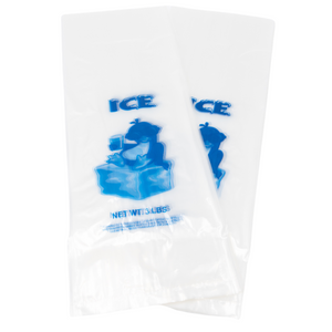 LDPE Ice Bags - 6"x19" - 1000 Bags - 1.25 mil - Clear - 3LBICELDWF - AssurePak