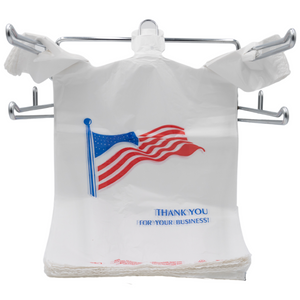 ASSUREPAK INC. - Easy Open - White Film HDPE T-Shirt Bags - 1/6 BBL 11.5"X6"X21" - 500 Bags - 18 microns - White - USA18M50016-EO