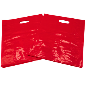 ASSUREPAK INC. - LDPE Die Cut Merchandies Bags - 12"x15" - 500 Bags - 1.5 mil - Red - 1215DCRED