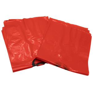 ASSUREPAK INC. - Hazardous Waste Bags - 10"x4"x24" - 200 Bags - 1.4 mil - Red - HAZWASTELD10424