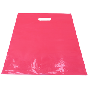 LDPE Die Cut Merchandies Bags - 12"x15" - 500 Bags - 1.5 mil - Pink - 1215DCPINK - AssurePak