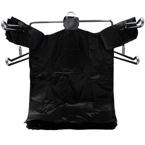 ASSUREPAK INC. - Black Unprinted HDPE T-Shirt Bags - 1/6 BBL 11.5"X6"X21" - 500 Bags - 17 microns - Black - 20020