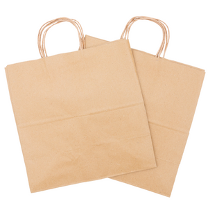 ASSUREPAK INC. - Paper Bags - Handle Bags - Kraft Color - 13"x7"x13" - 250 Bags - 74 LB Weight basis (110 GSM strong) Twisted Handle - Kraft/Natural - 13713NKPAPTHDL