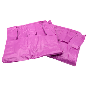 Easy Open - Colored Unprinted HDPE T-Shirt Bags - 1/6 BBL 11.5"X6"X21" - 1000 Bags - 13 microns - Burgandy - LOOP-BURG-EO - AssurePak